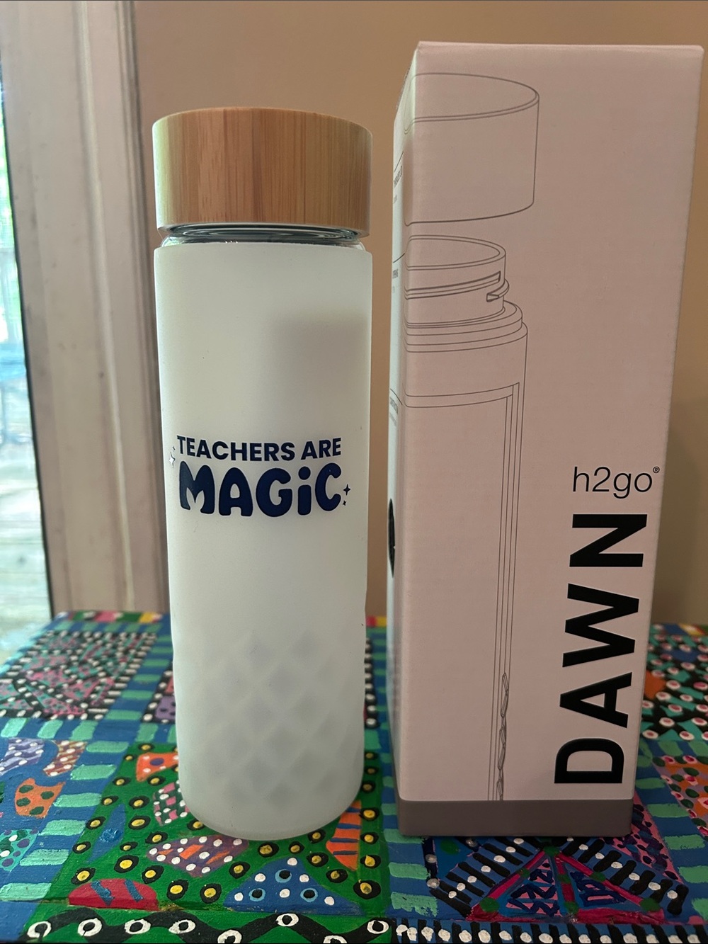 Teacher Gift- Glass 18 oz  Bottle -“Teachers are Magic” NIB
